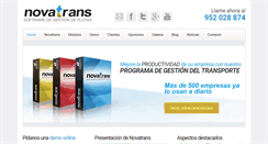 Desktop Screenshot of novatrans.es