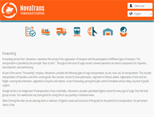 Tablet Screenshot of novatrans.fi